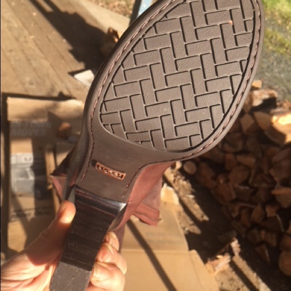 UGG “Dreaux” Knee High Shearling High Heel Boots - Picture 5 of 8